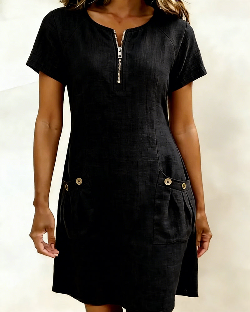 Vaida – Vestido con cierre y bolsillos