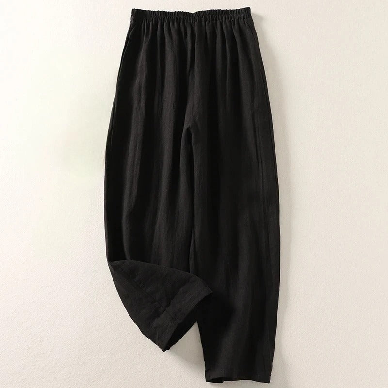 Izidora – Pantalones de lino para actividades al aire libre