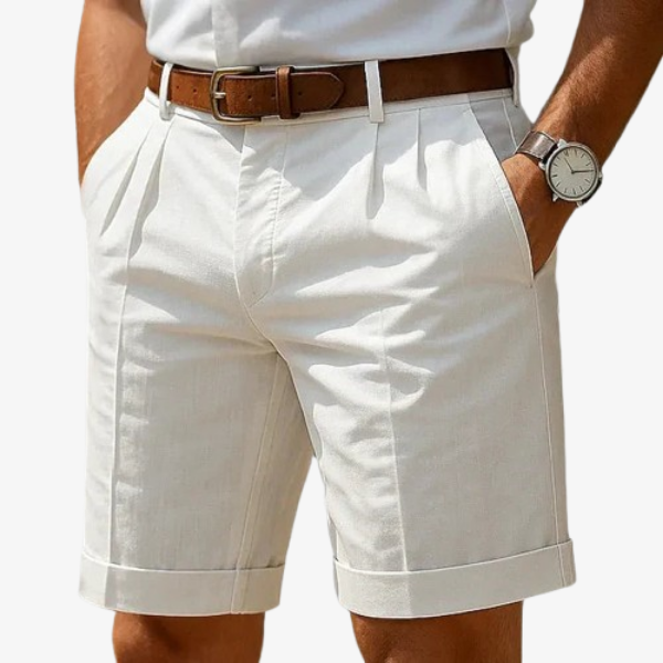 Teofilis – Clásicos Pantalones Cortos de Lino
