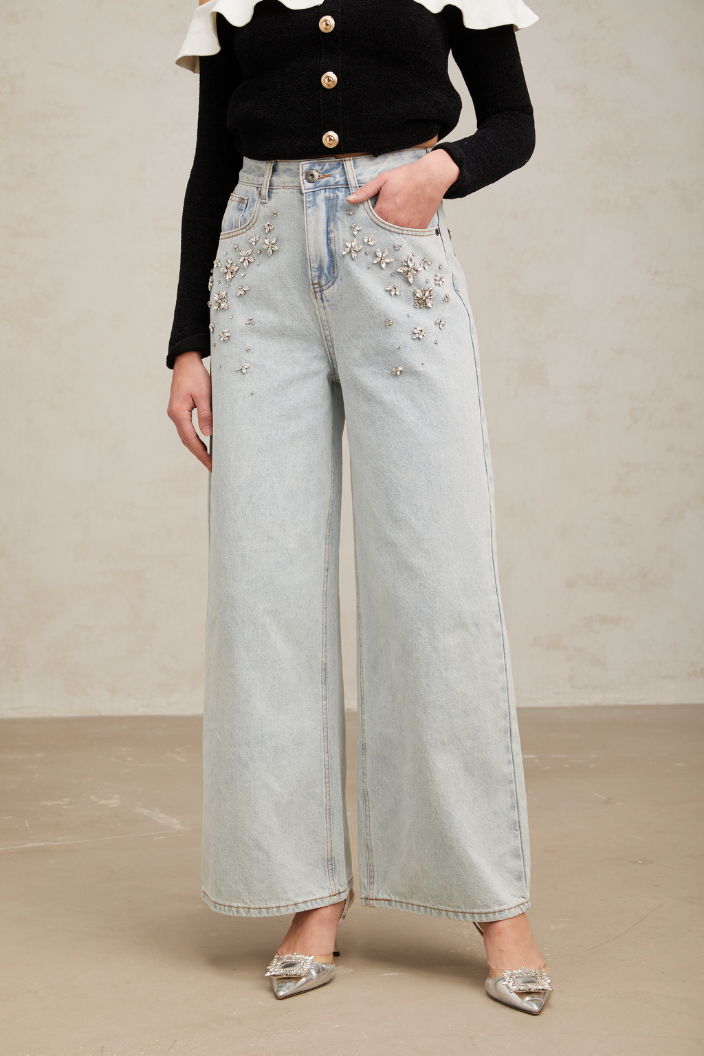 Malda – Jeans con Acabados Decorativos