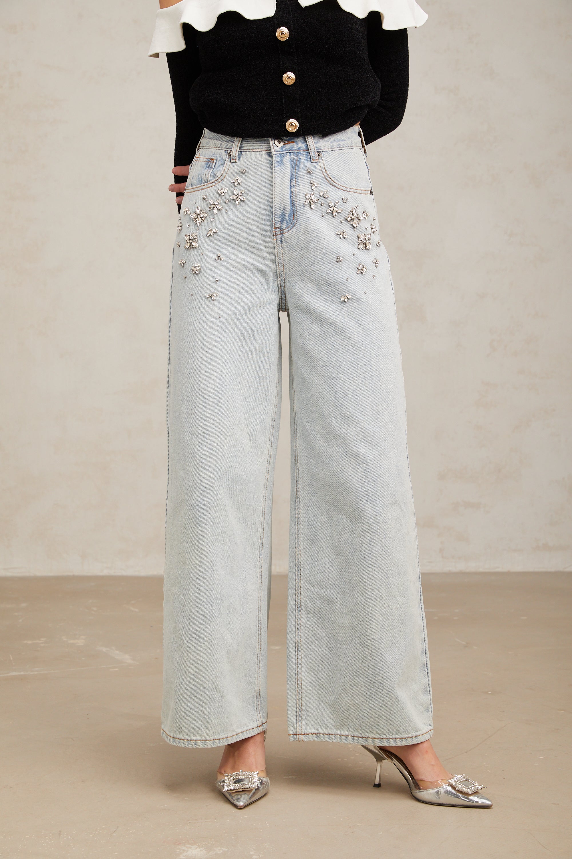 Malda – Jeans con Acabados Decorativos