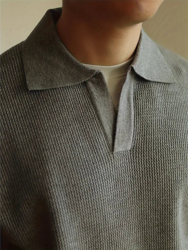 Polo de manga larga Edward con tejido premium