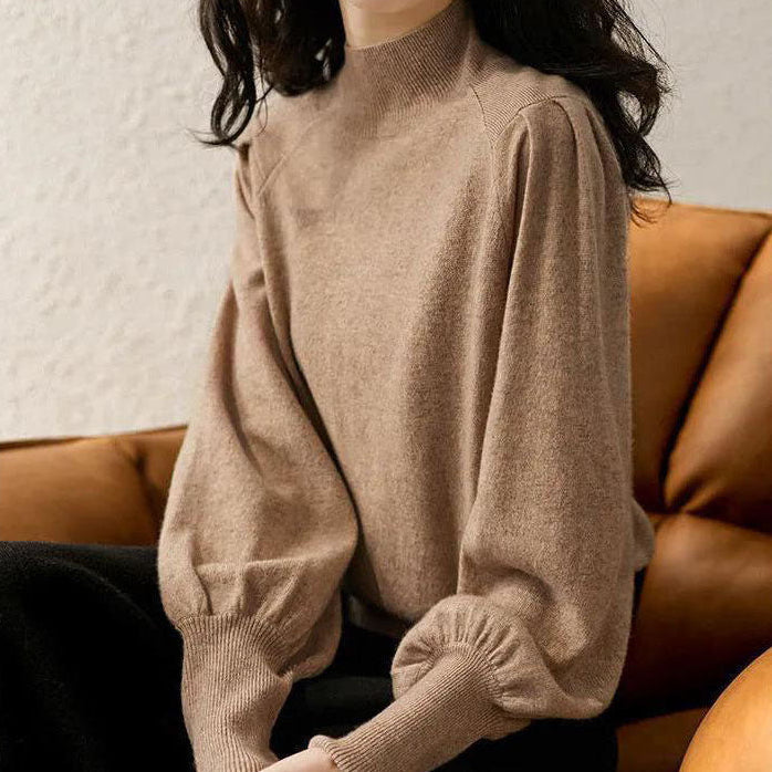 Selena – Suéter Minimalista en Color Chaki