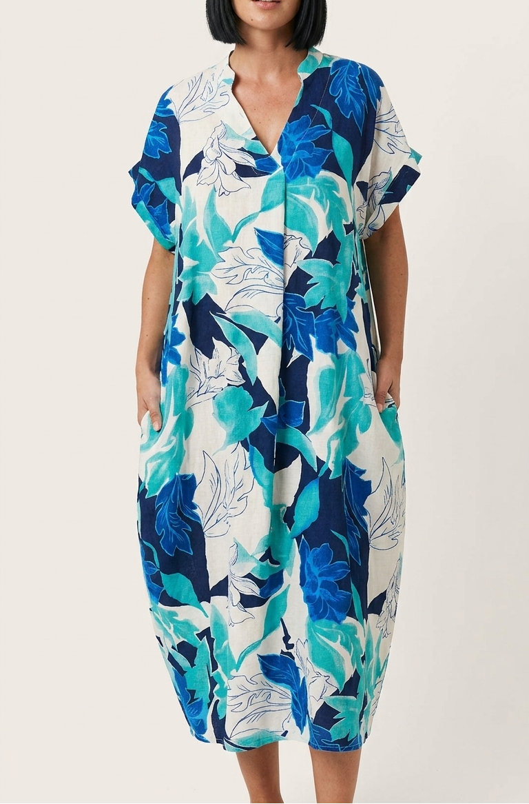 Roma – Vestido de corte relajado con estampado