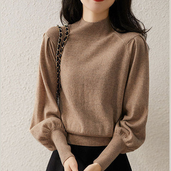 Selena – Suéter Minimalista en Color Chaki