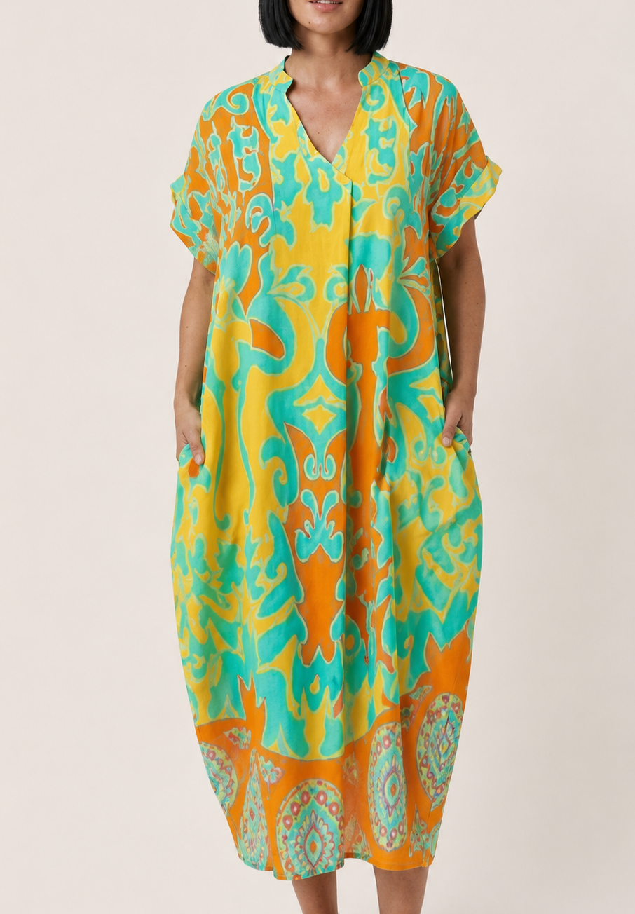 Roma – Vestido de corte relajado con estampado