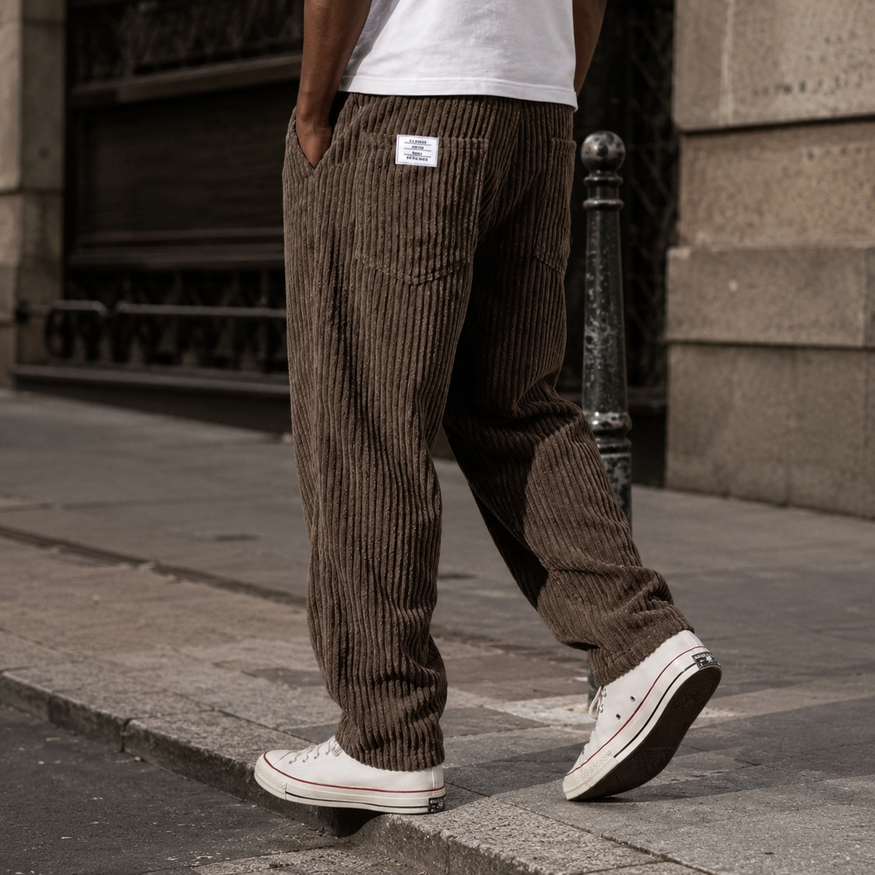 Domas – Pantalones de terciopelo casuales para hombre