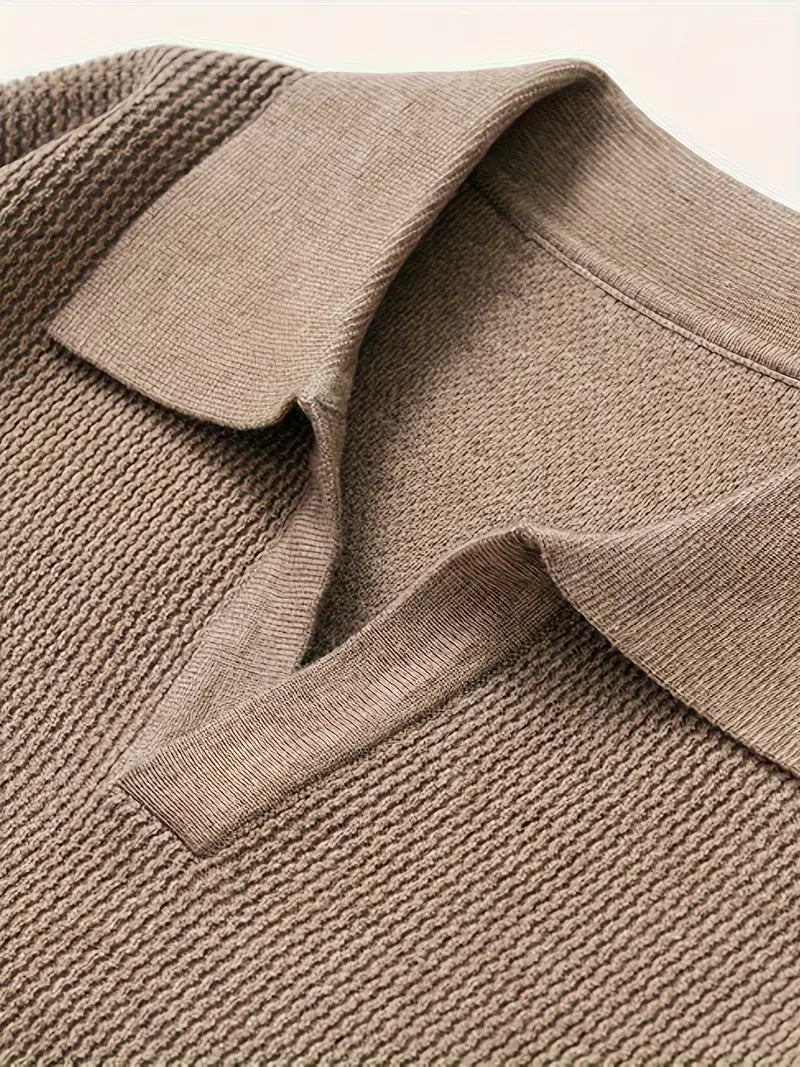 Polo de manga larga Edward con tejido premium