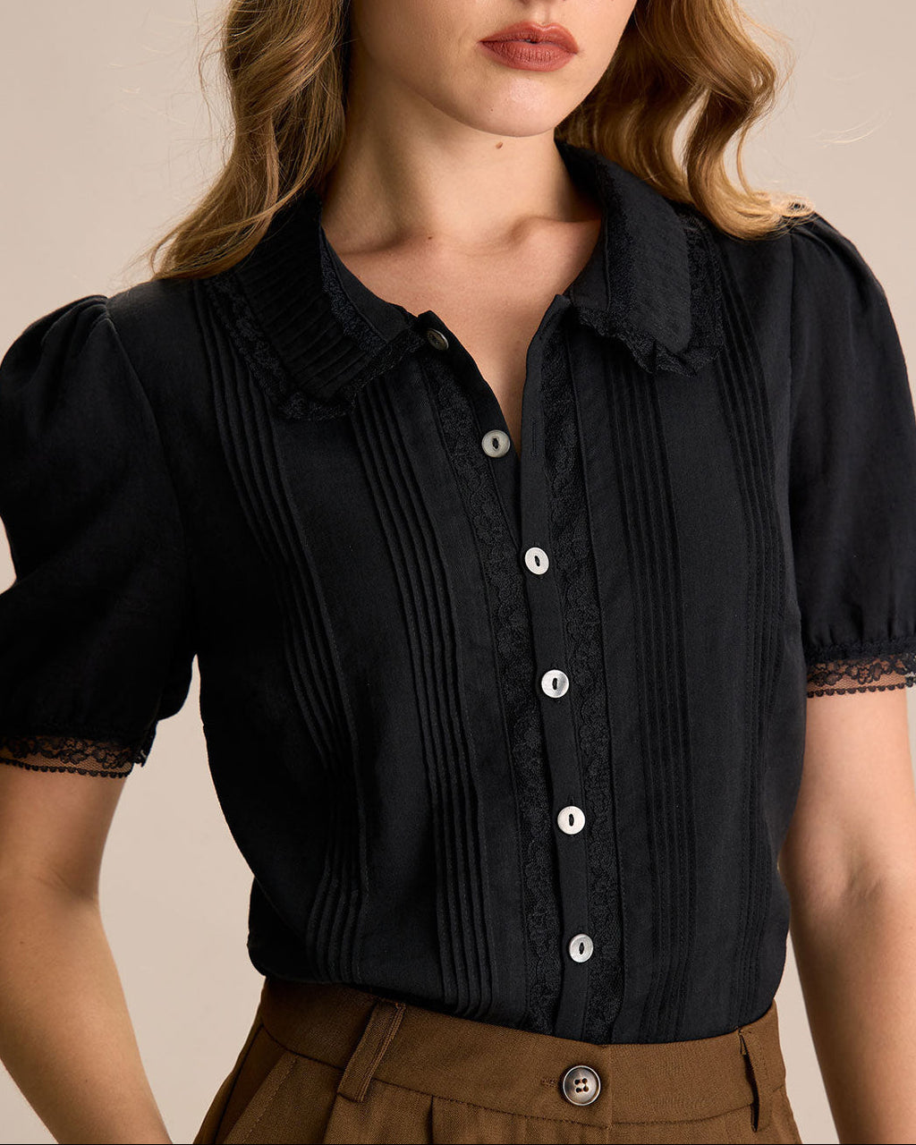 Rosalie – Blusa con Acentos de Encaje