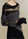 Mireta – Suéter Negro Semi-Transparente