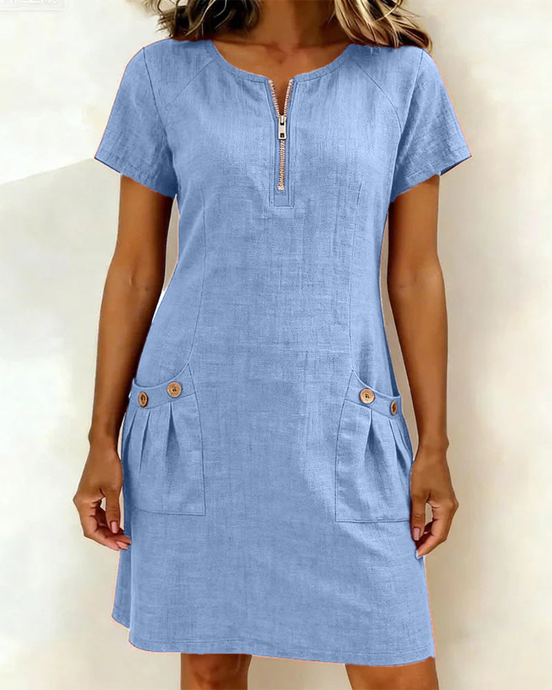 Vaida – Vestido con cierre y bolsillos