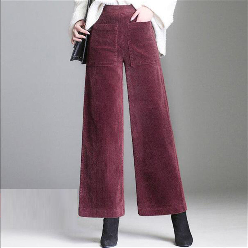 Lora – Pantalones de Terciopelo Elegantes