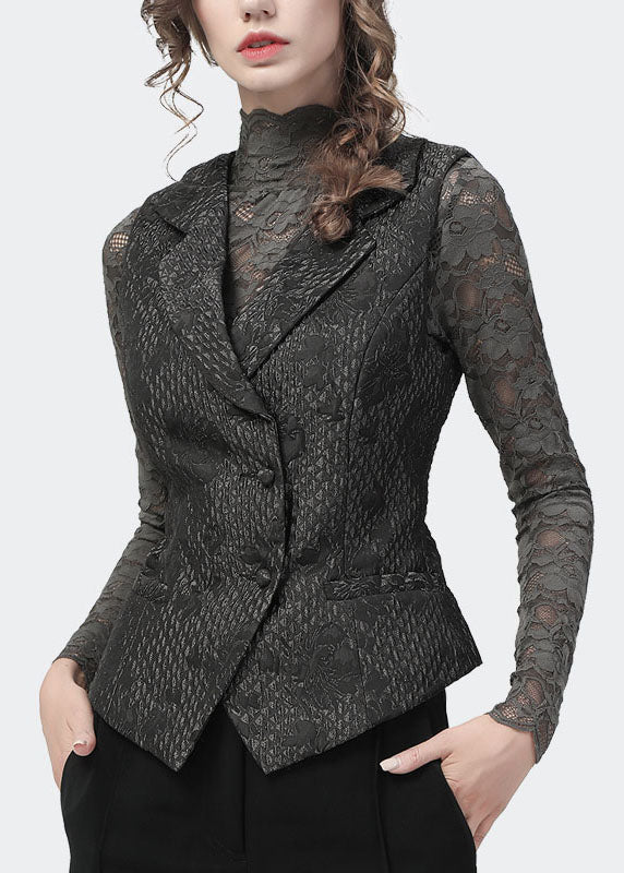 Chaleco de lujo con diseño jacquard