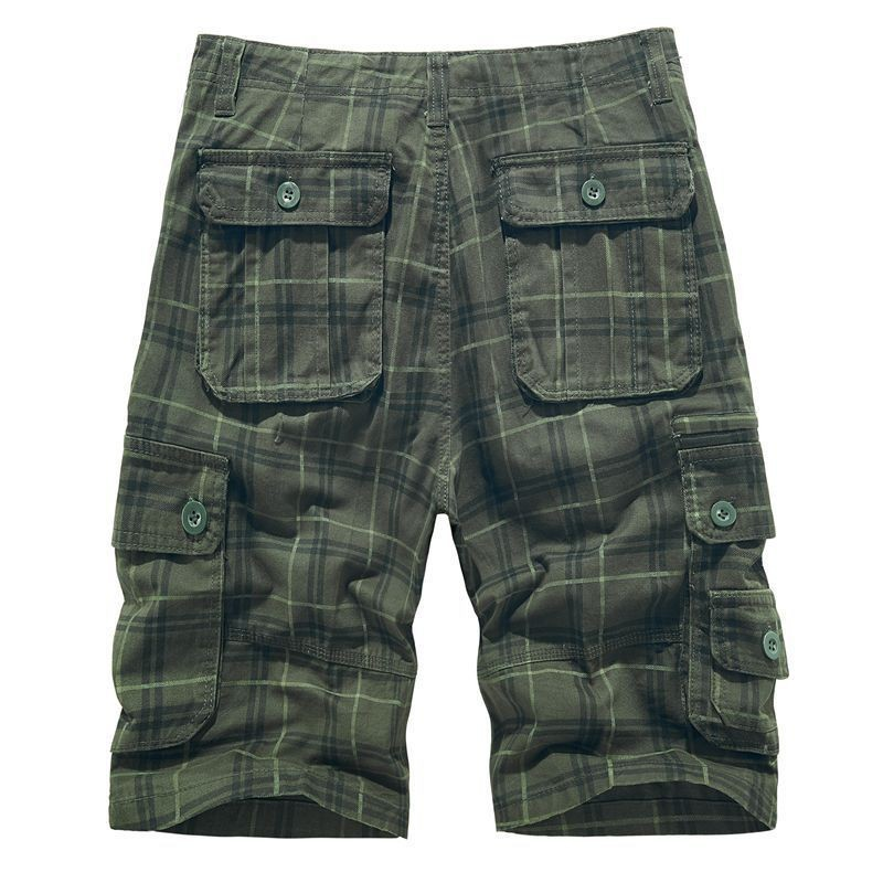 Shorts de aventura con estampado de cuadros