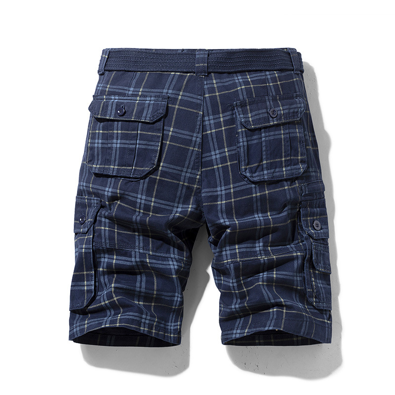Shorts de aventura con estampado de cuadros