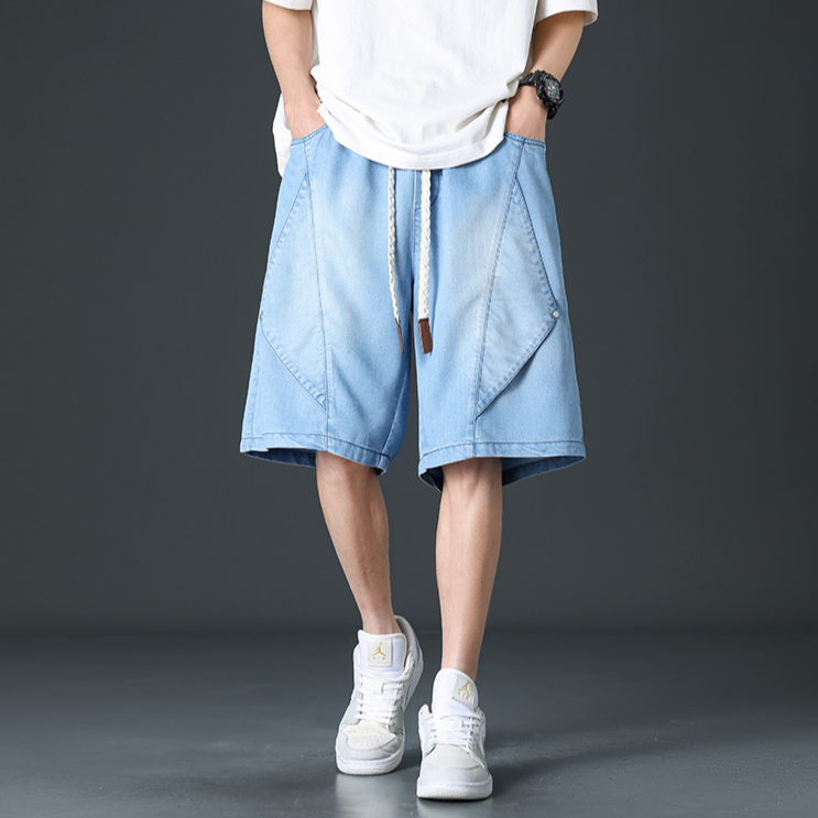 Shorts de mezclilla de pierna ancha estilo Prisma