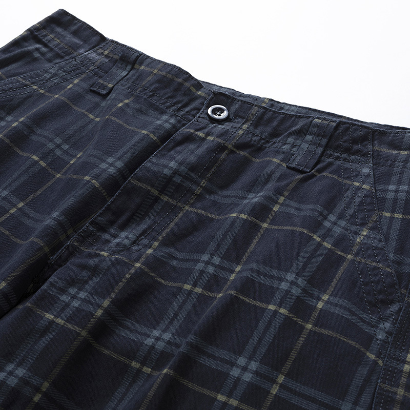 Shorts de aventura con estampado de cuadros