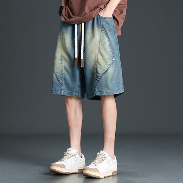 Shorts de mezclilla de pierna ancha estilo Prisma