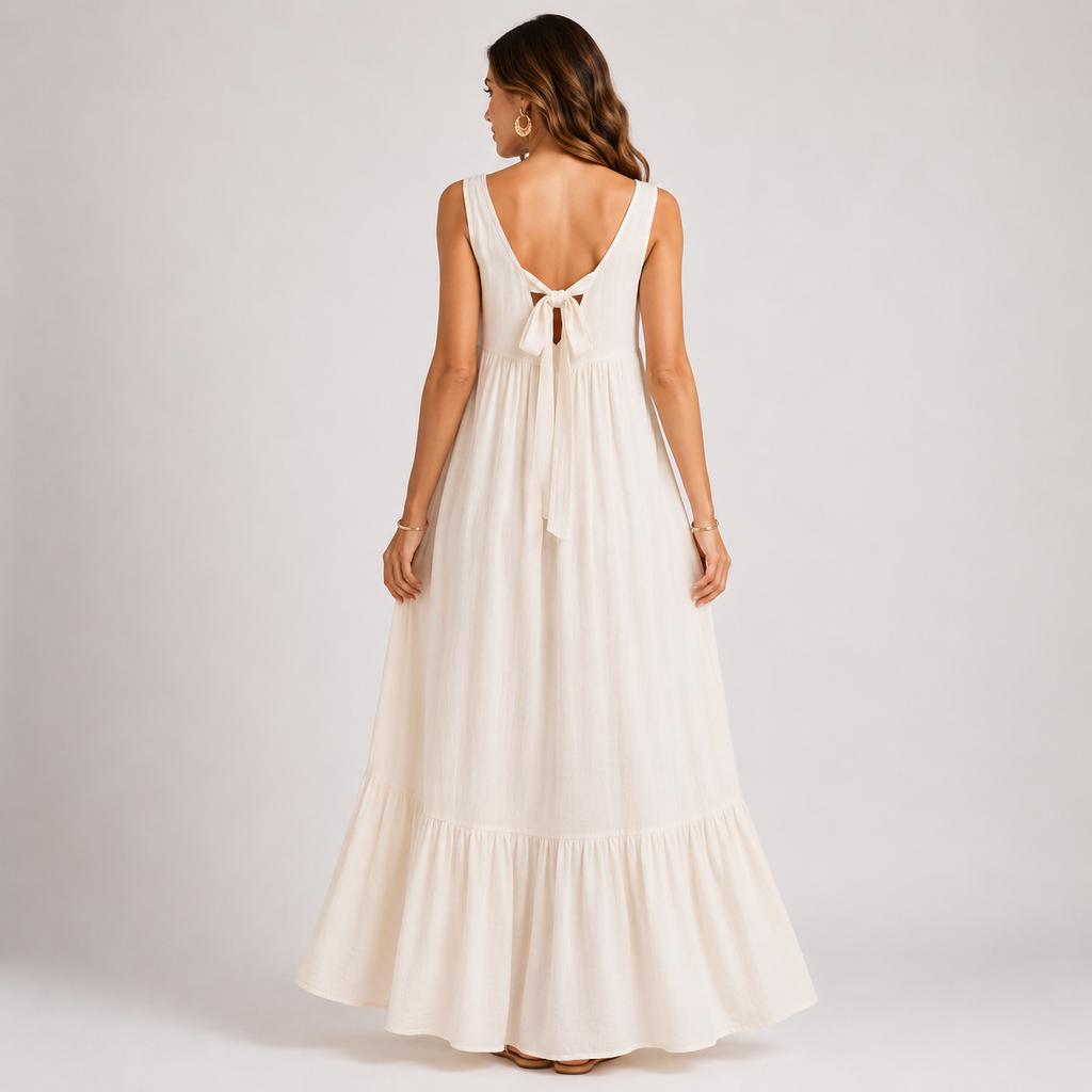 Evelina – Vestido Largo de Verano Liviano