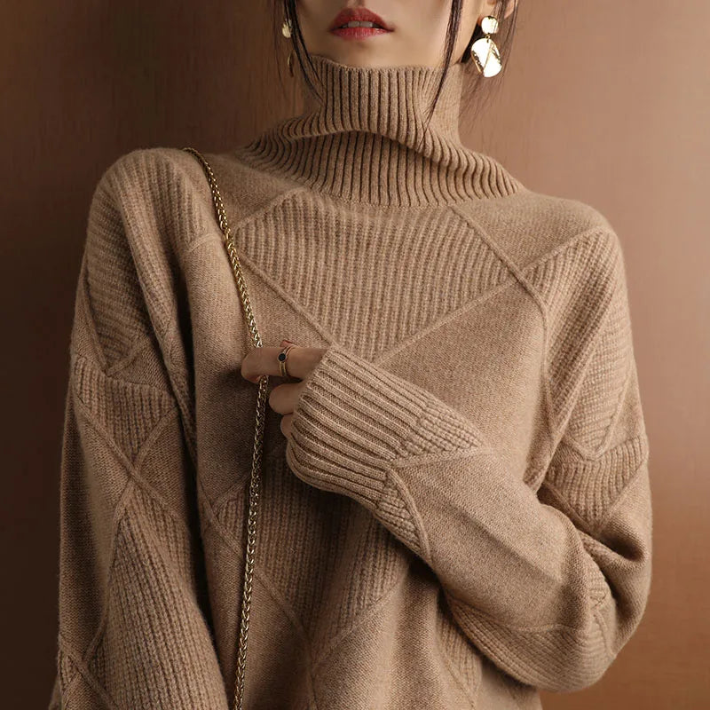 Diana – Suéter de lana de cuello alto