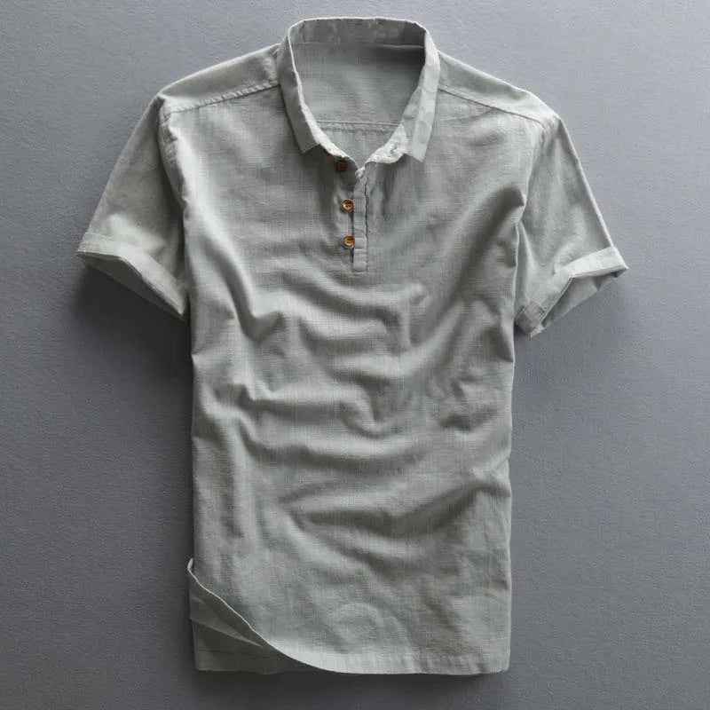 Camisa Polo Rafaelo de Algodón y Lino