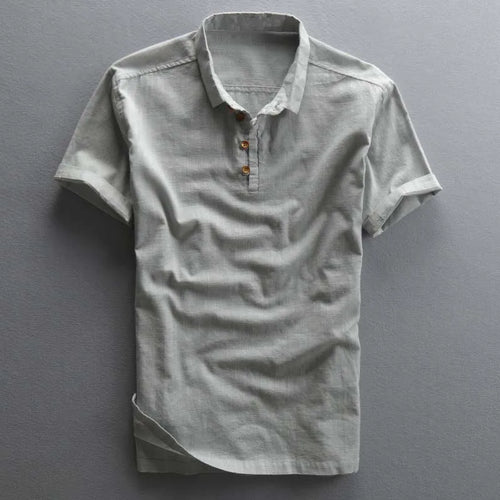 Camisa Polo Rafaelo de Algodón y Lino
