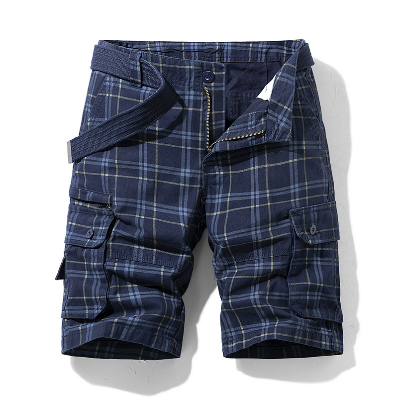 Shorts de aventura con estampado de cuadros