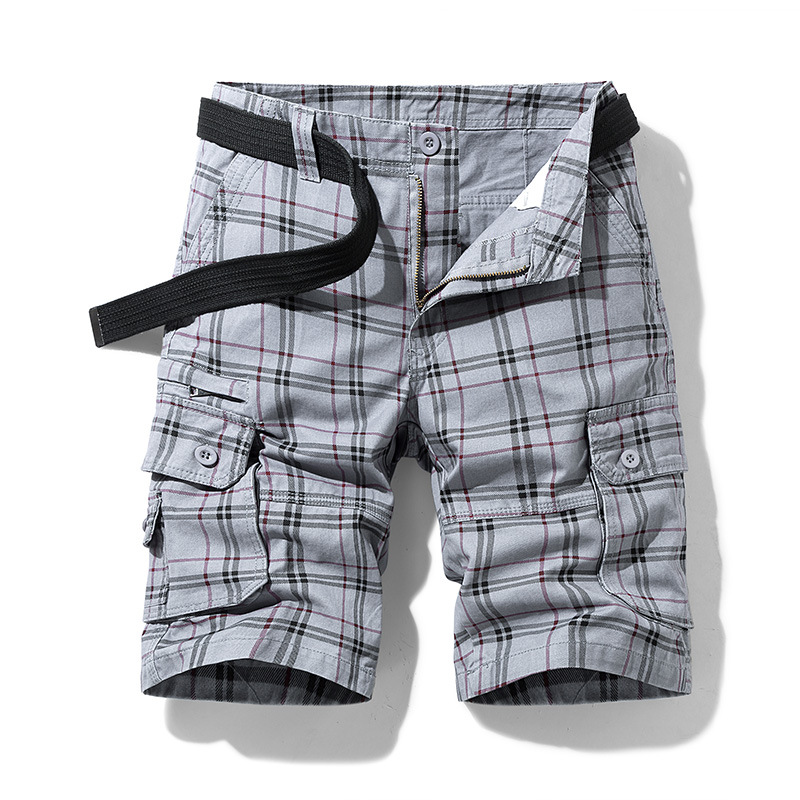 Shorts de aventura con estampado de cuadros