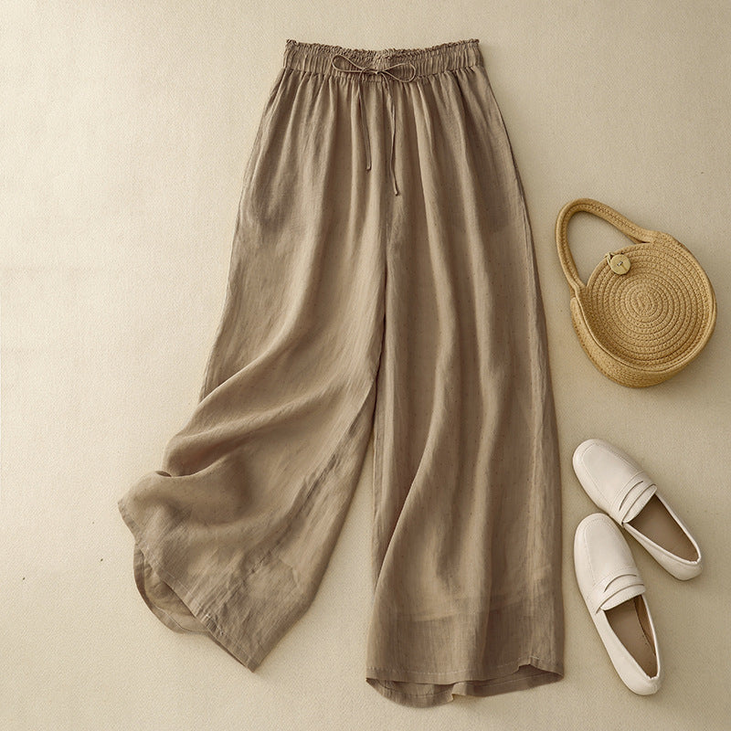 Austėja – Pantalones de lino de corte relajado