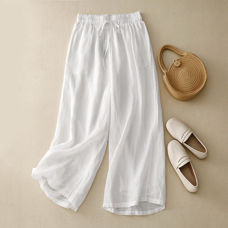Austėja – Pantalones de lino de corte relajado