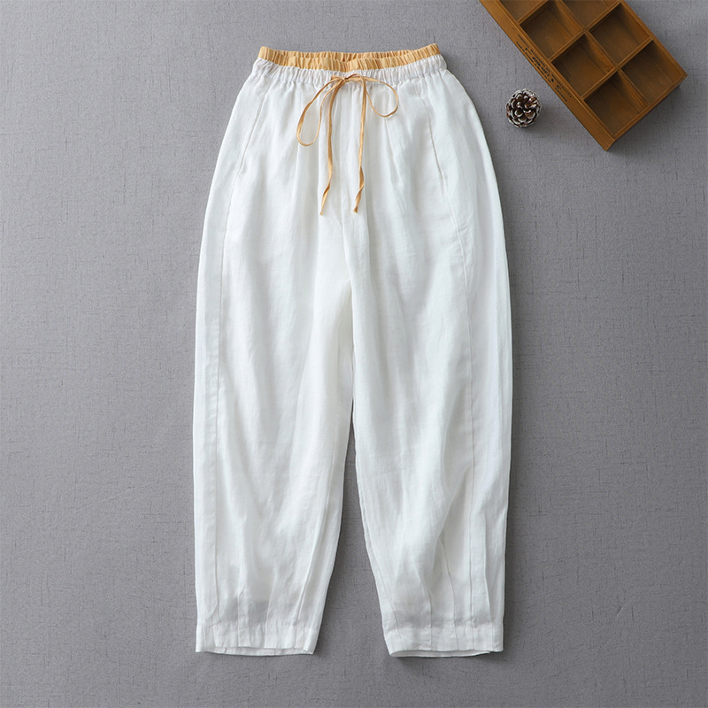 Darja – Pantalones de lino para actividades informales