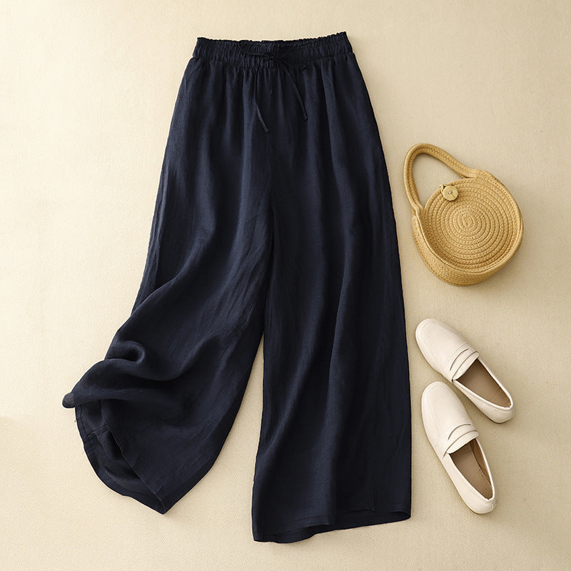 Austėja – Pantalones de lino de corte relajado