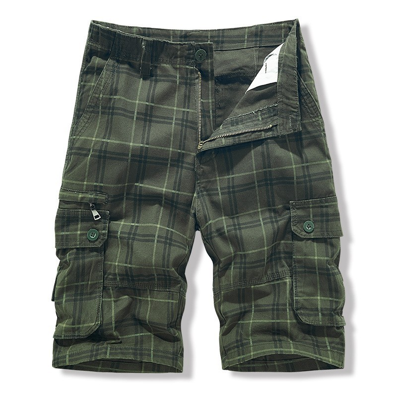 Shorts de aventura con estampado de cuadros