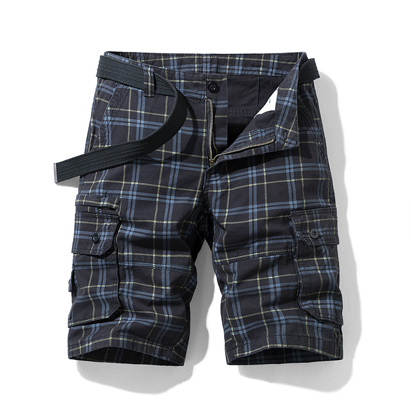 Shorts de aventura con estampado de cuadros