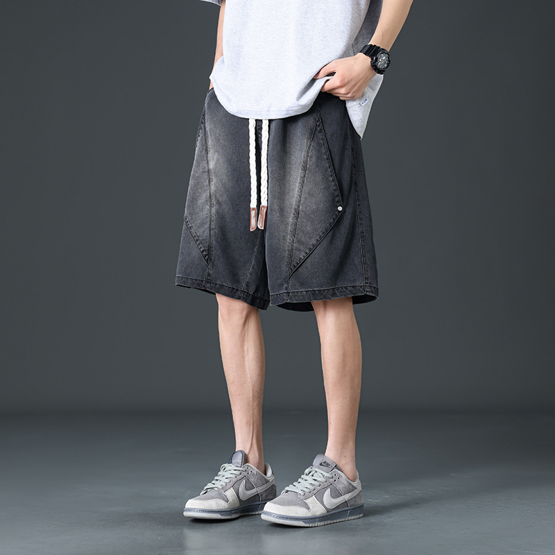 Shorts de mezclilla de pierna ancha estilo Prisma