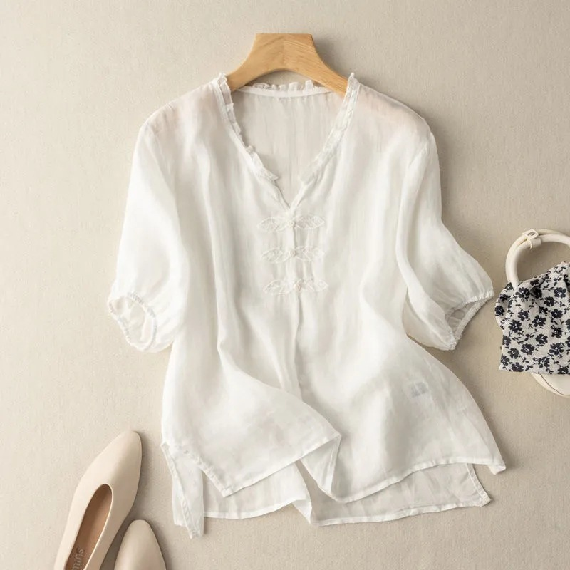 Blusa de Lino Anne Ackerman