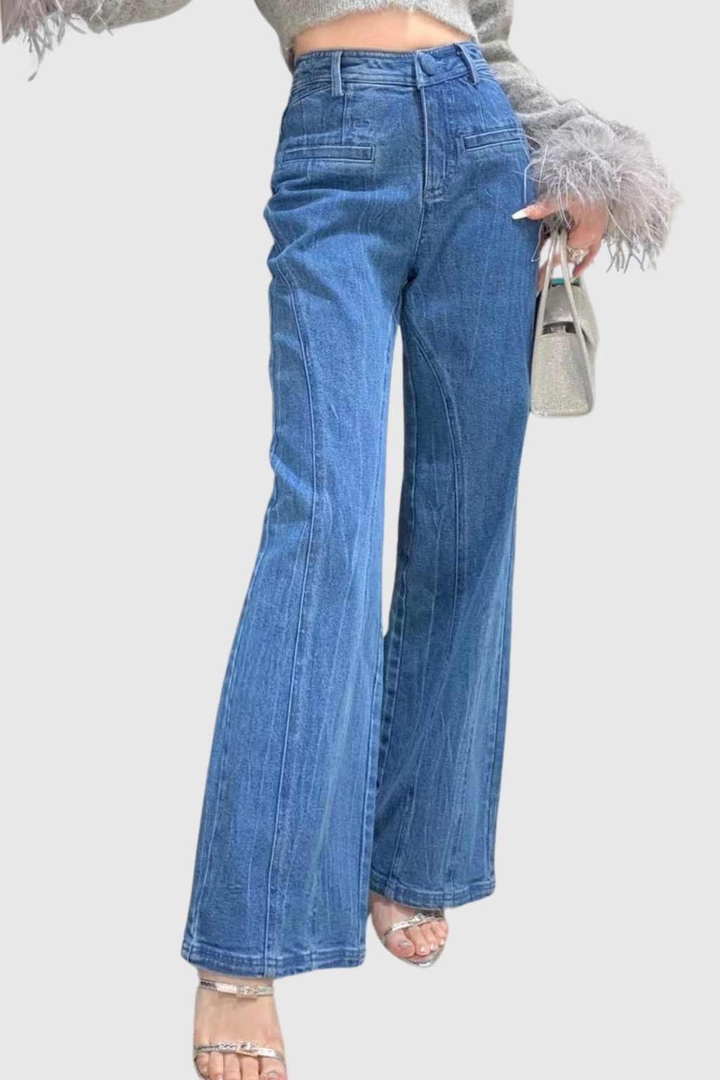 Jeans Maroso con lazo decorativo en la parte trasera