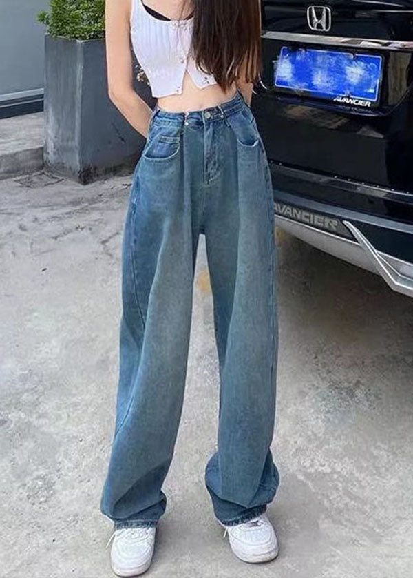 Elowen – Pantalones vaqueros de corte amplio con drapeado
