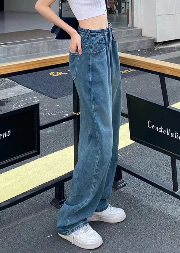 Elowen – Pantalones vaqueros de corte amplio con drapeado