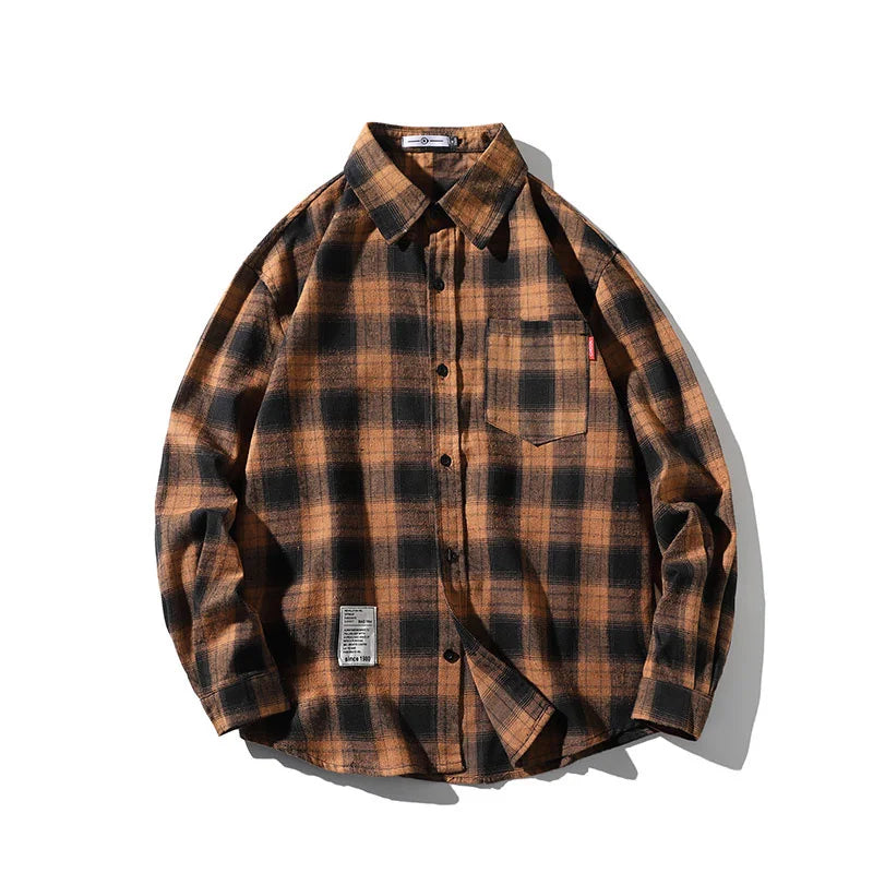 Camisa de franela con estampado a cuadros