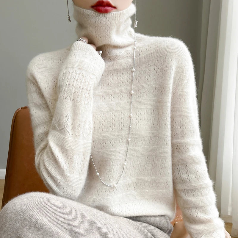 Elina – Suéter de lana de cuello alto
