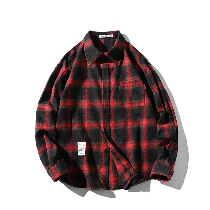Camisa de franela con estampado a cuadros