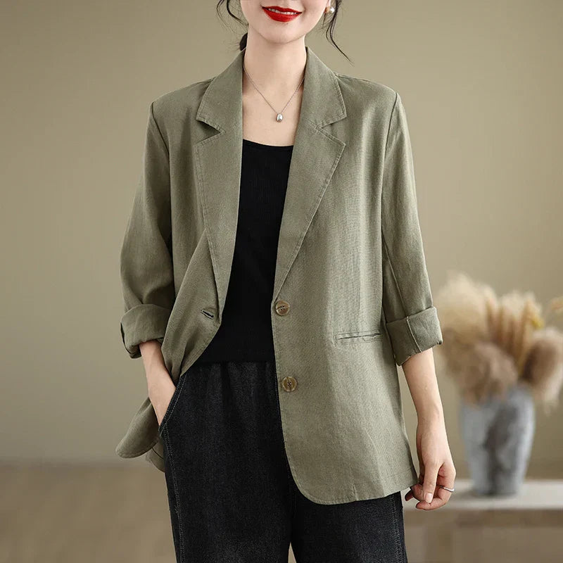 Chaqueta de lino clásica