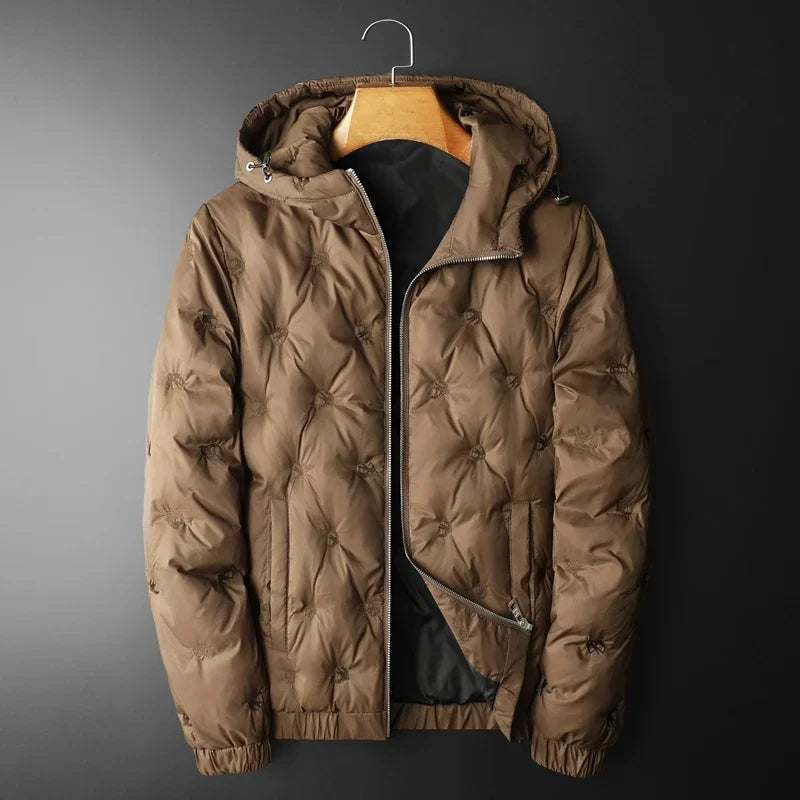 Chaqueta blanca de plumas