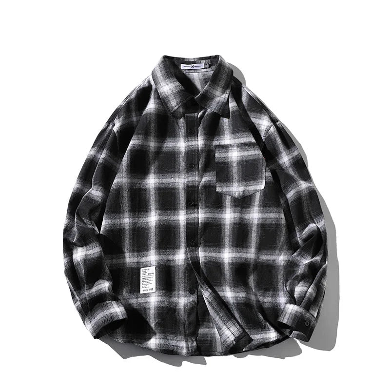 Camisa de franela con estampado a cuadros