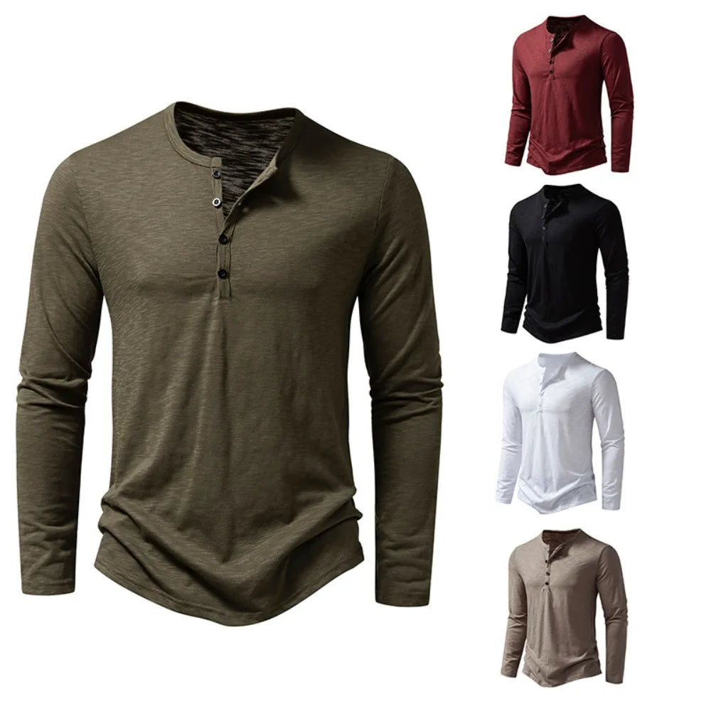Camisas Henley de Algodón Enzo
