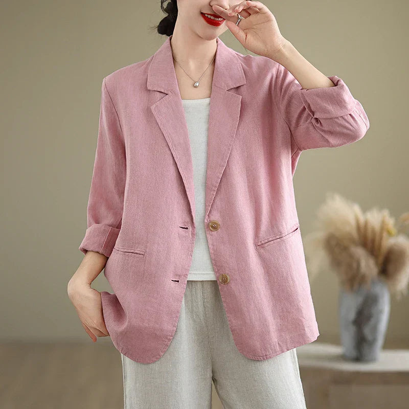 Chaqueta de lino clásica