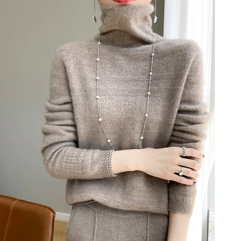 Elina – Suéter de lana de cuello alto