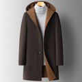 Chaqueta de lana con capucha
