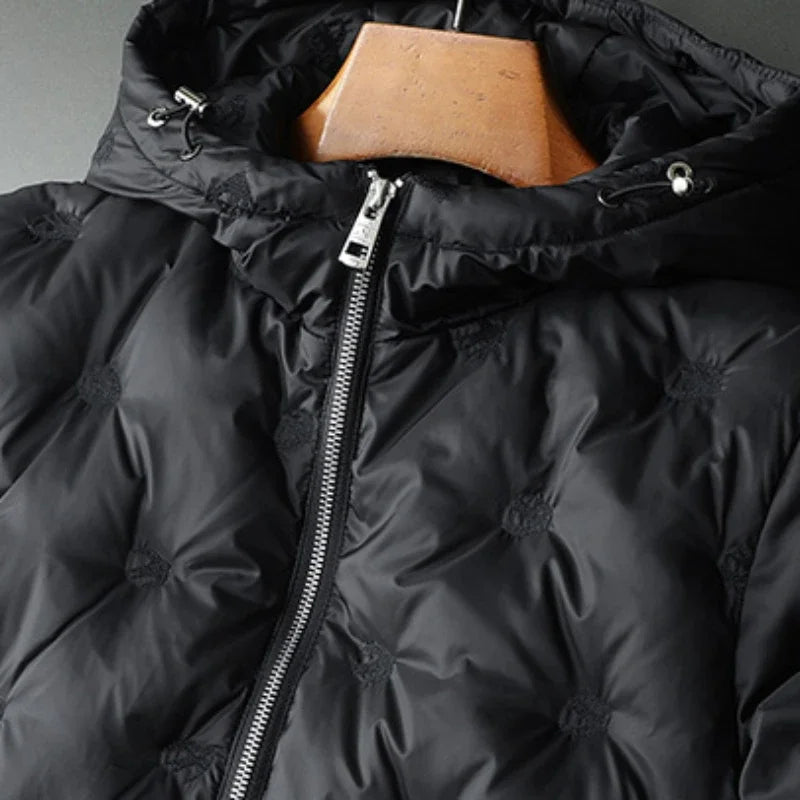 Chaqueta blanca de plumas